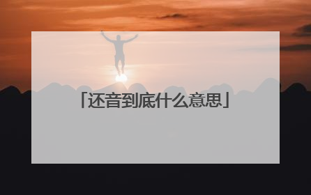 还音到底什么意思