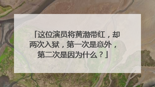 这位演员将黄渤带红,却两次入狱,第一次是意外,第二次是因为什么?