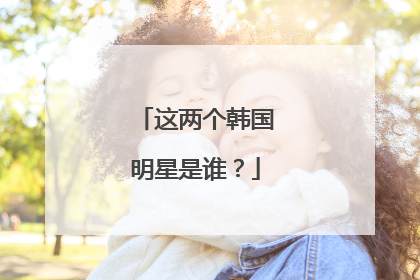 这两个韩国明星是谁？