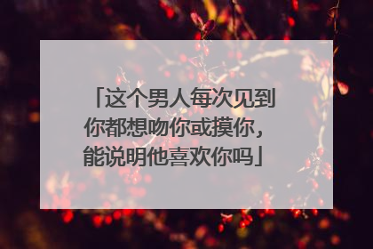 这个男人每次见到你都想吻你或摸你,能说明他喜欢你吗
