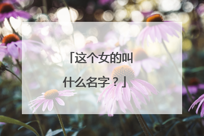 这个女的叫什么名字?