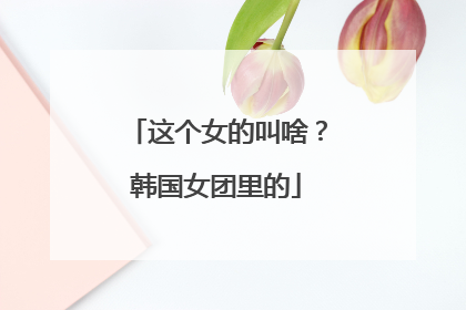 这个女的叫啥?韩国女团里的