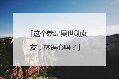这个就是吴世勋女友，林语心吗？