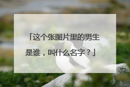 这个张图片里的男生是谁,叫什么名字?