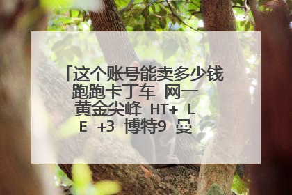 这个账号能卖多少钱 跑跑卡丁车 网一 黄金尖峰 HT+ LE +3 博特9 曼波王子9 恐怖三角