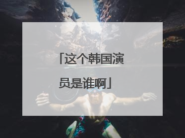 这个韩国演员是谁啊