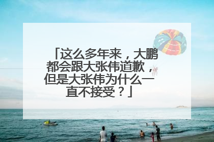 这么多年来,大鹏都会跟大张伟道歉,但是大张伟为什么一直不接受?