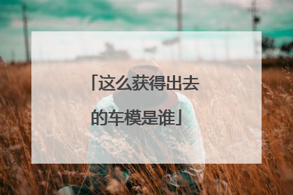 这么获得出去的车模是谁