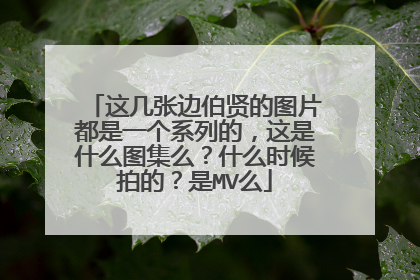 这几张边伯贤的图片都是一个系列的，这是什么图集么？什么时候拍的？是MV么