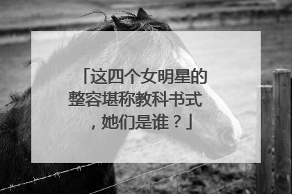 这四个女明星的整容堪称教科书式，她们是谁？