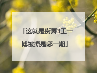 这就是街舞3王一博被撩是哪一期