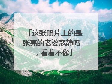 这张照片上的是张亮的老婆寇静吗,看着不像