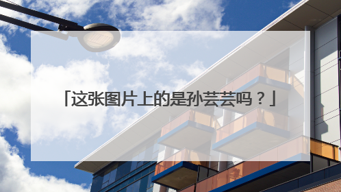 这张图片上的是孙芸芸吗？