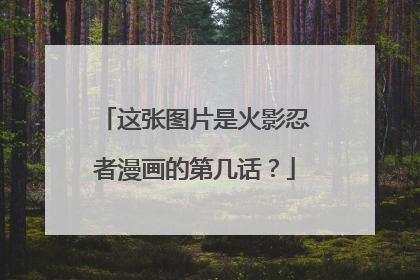 这张图片是火影忍者漫画的第几话?