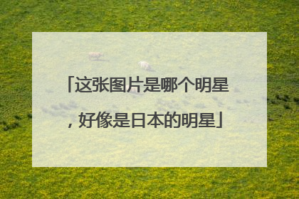 这张图片是哪个明星,好像是日本的明星