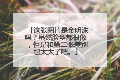 这张图片是金明洙吗？虽然脸型都很像，但是和第二张差别也太大了吧。