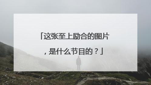 这张至上励合的图片，是什么节目的？