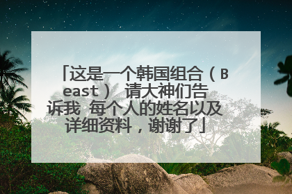 这是一个韩国组合(Beast) 请大神们告诉我 每个人的姓名以及详细资料,谢谢了