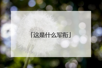 这是什么军衔