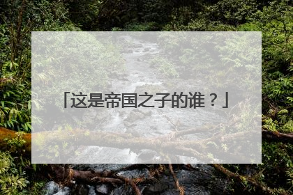 这是帝国之子的谁？