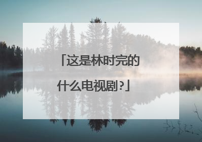 这是林时完的什么电视剧?