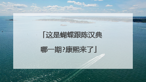 这是蝴蝶跟陈汉典哪一期?康熙来了