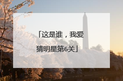 这是谁，我爱猜明星第6关