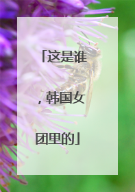 这是谁，韩国女团里的