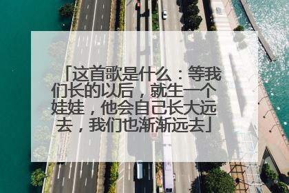 这首歌是什么:等我们长的以后,就生一个娃娃,他会自己长大远去,我们也渐渐远去