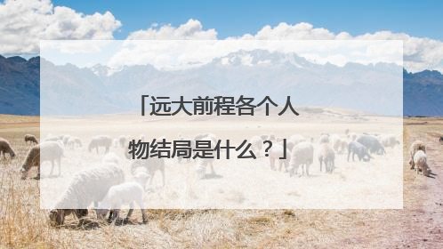 远大前程各个人物结局是什么？