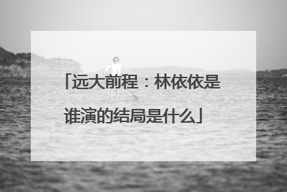 远大前程：林依依是谁演的结局是什么