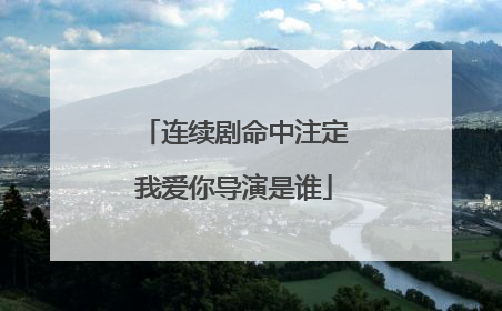 连续剧命中注定我爱你导演是谁