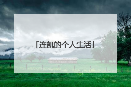 连凯的个人生活