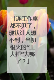 连工作室都不见了,现状让人想不到,当初很火的“王大锤”去哪了?