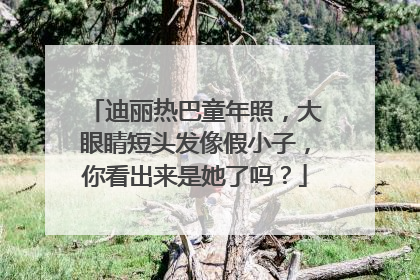 迪丽热巴童年照，大眼睛短头发像假小子，你看出来是她了吗？