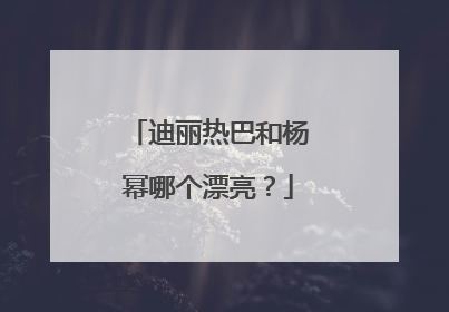 迪丽热巴和杨幂哪个漂亮?