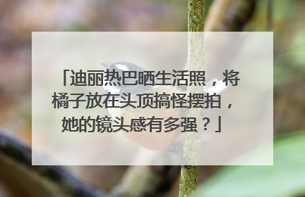 迪丽热巴晒生活照，将橘子放在头顶搞怪摆拍，她的镜头感有多强？