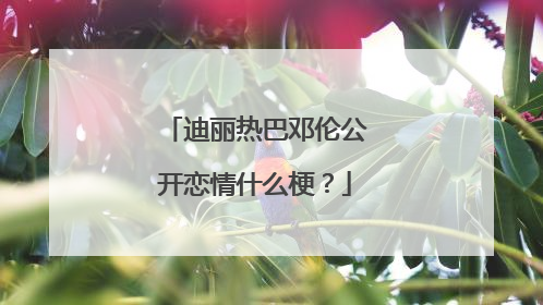 迪丽热巴邓伦公开恋情什么梗？