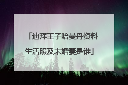 迪拜王子哈曼丹资料生活照及未婚妻是谁