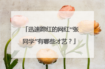 迅速蹿红的网红“张同学”有哪些才艺?