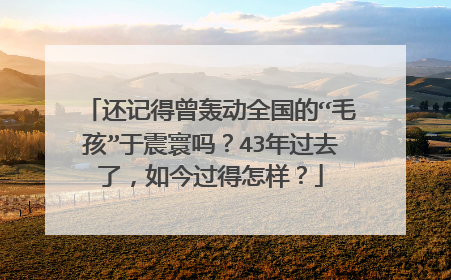 还记得曾轰动全国的“毛孩”于震寰吗？43年过去了，如今过得怎样？