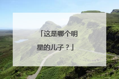 这是哪个明星的儿子?