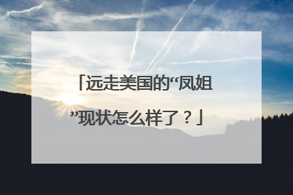 远走美国的“凤姐”现状怎么样了？