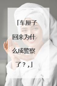 车厘子回来为什么成警察了？,