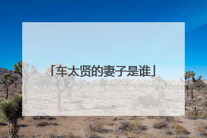 车太贤的妻子是谁