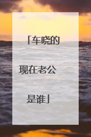 车晓的现在老公是谁