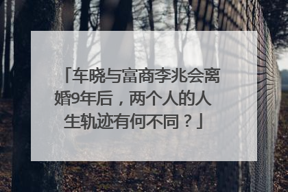 车晓与富商李兆会离婚9年后,两个人的人生轨迹有何不同?