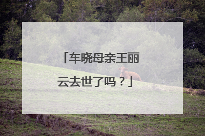 车晓母亲王丽云去世了吗？