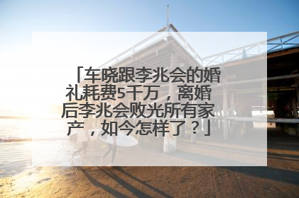 车晓跟李兆会的婚礼耗费5千万，离婚后李兆会败光所有家产，如今怎样了？