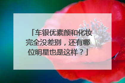 车银优素颜和化妆完全没差别,还有哪位明星也是这样?